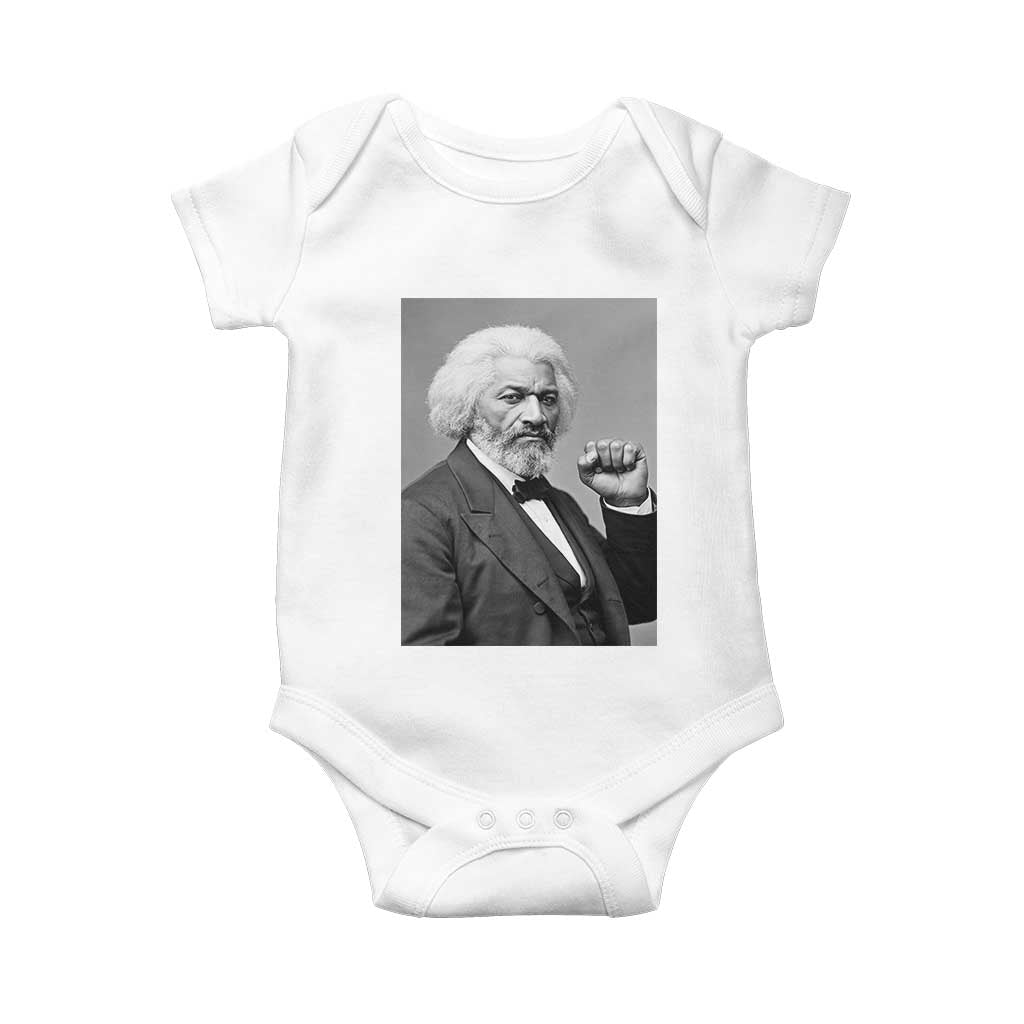 Strong Black History Leader Baby Onesie Frederick Douglass Empowerment TS12 White Print Your Wear
