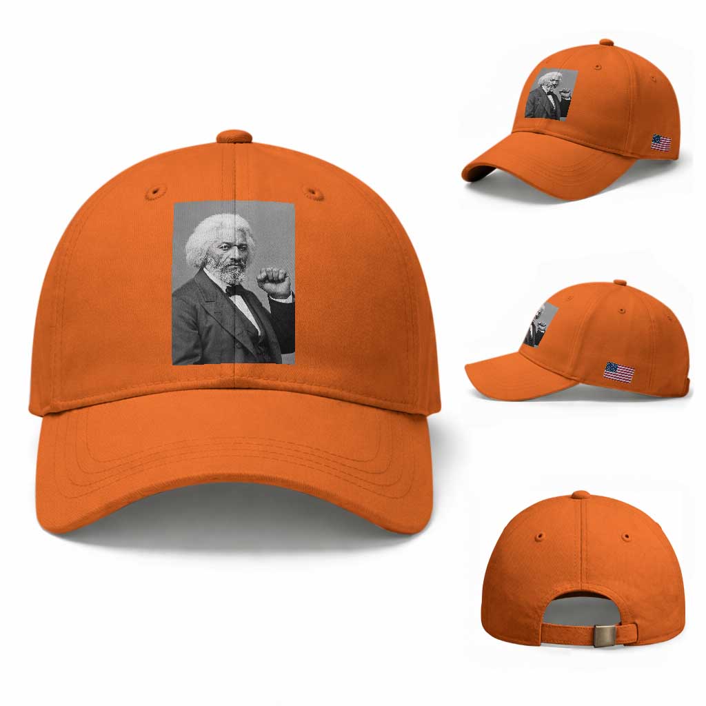 Strong Black History Leader Baseball Cap Frederick Douglass Empowerment TS12 Baseball Cap Universal Fit Orange Print Your Wear