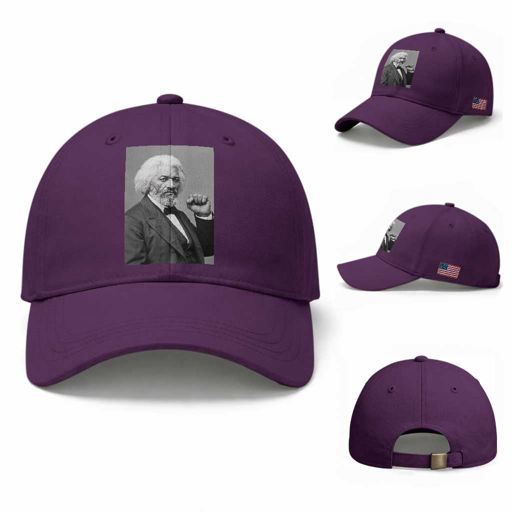 Strong Black History Leader Baseball Cap Frederick Douglass Empowerment TS12 Baseball Cap Universal Fit Purple Print Your Wear