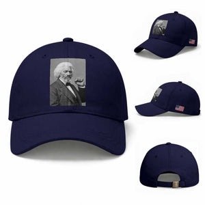 Strong Black History Leader Baseball Cap Frederick Douglass Empowerment TS12 Baseball Cap Universal Fit Dark Blue Print Your Wear