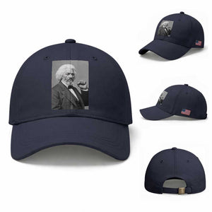 Strong Black History Leader Baseball Cap Frederick Douglass Empowerment TS12 Baseball Cap Universal Fit Navy Print Your Wear