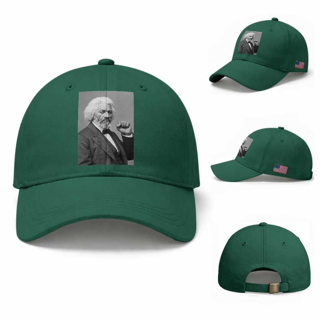 Strong Black History Leader Baseball Cap Frederick Douglass Empowerment TS12 Baseball Cap Universal Fit Irish Green Print Your Wear
