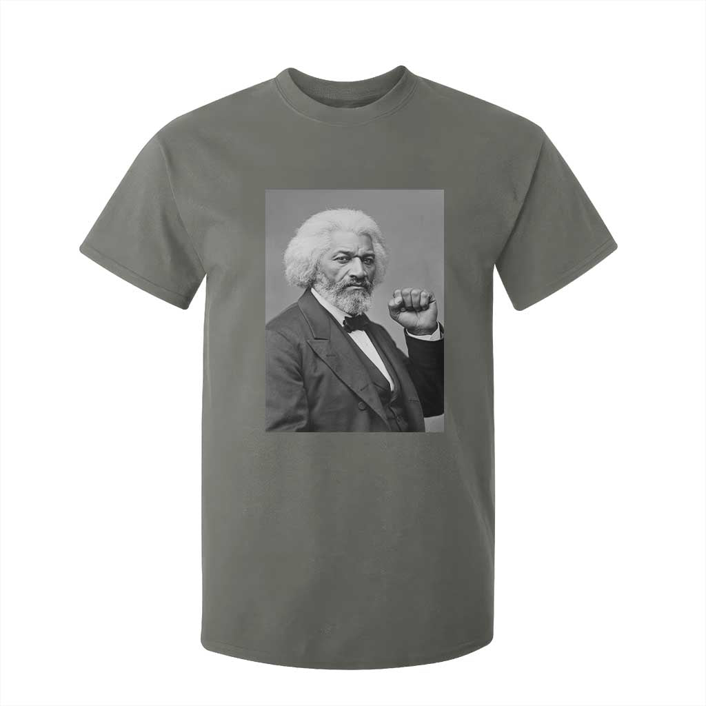 Strong Black History Leader T Shirt For Kid Frederick Douglass Empowerment TS12 Military Green Print Your Wear