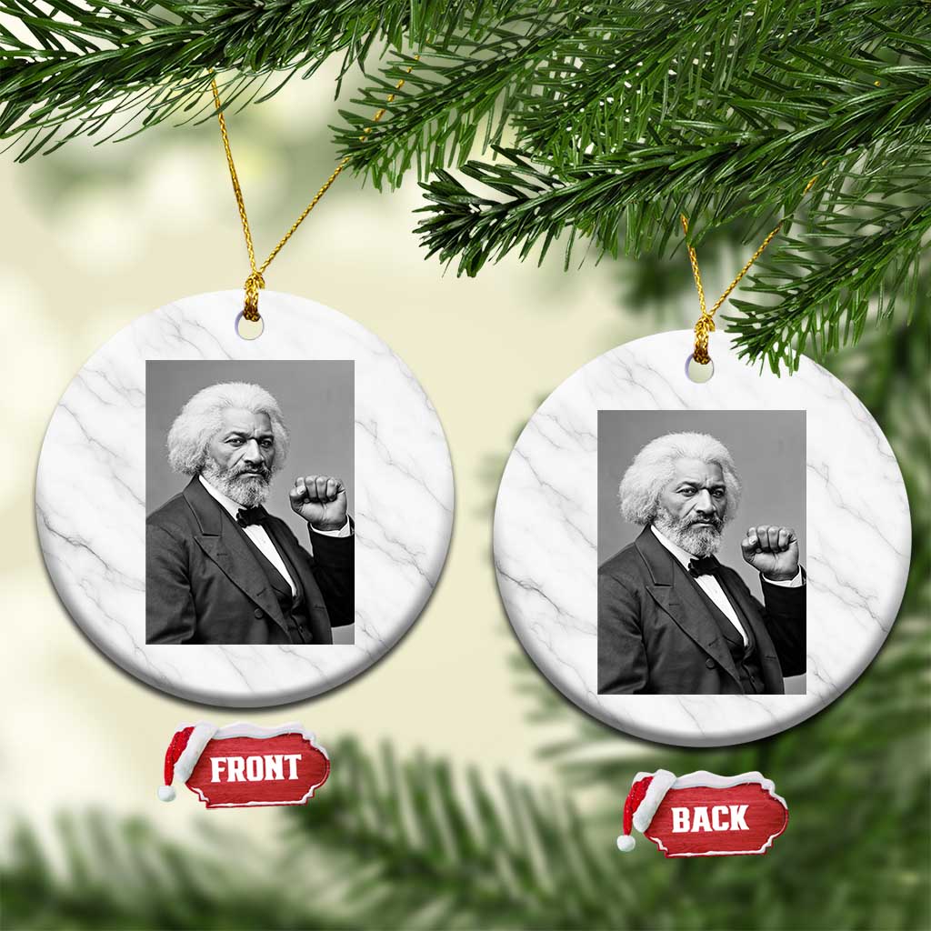Strong Black History Leader Ceramic Ornament Frederick Douglass Empowerment TS12 1pc White Marble Print Your Wear