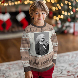 Strong Black History Leader Ugly Christmas Sweater Frederick Douglass Empowerment TS12 Mocha Mousse Print Your Wear