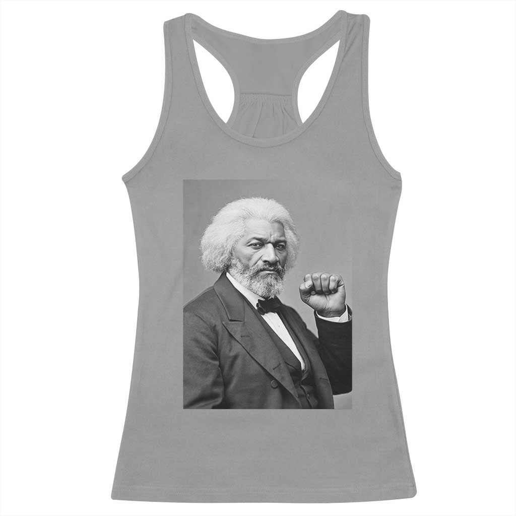 Strong Black History Leader Racerback Tank Top Frederick Douglass Empowerment TS12 Sport Gray Print Your Wear
