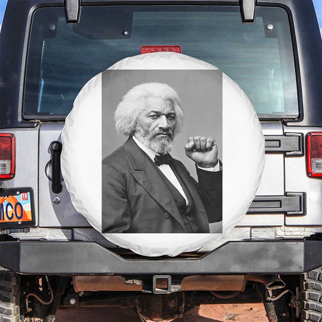 Strong Black History Leader Spare Tire Cover Frederick Douglass Empowerment TS12 No hole Black Print Your Wear