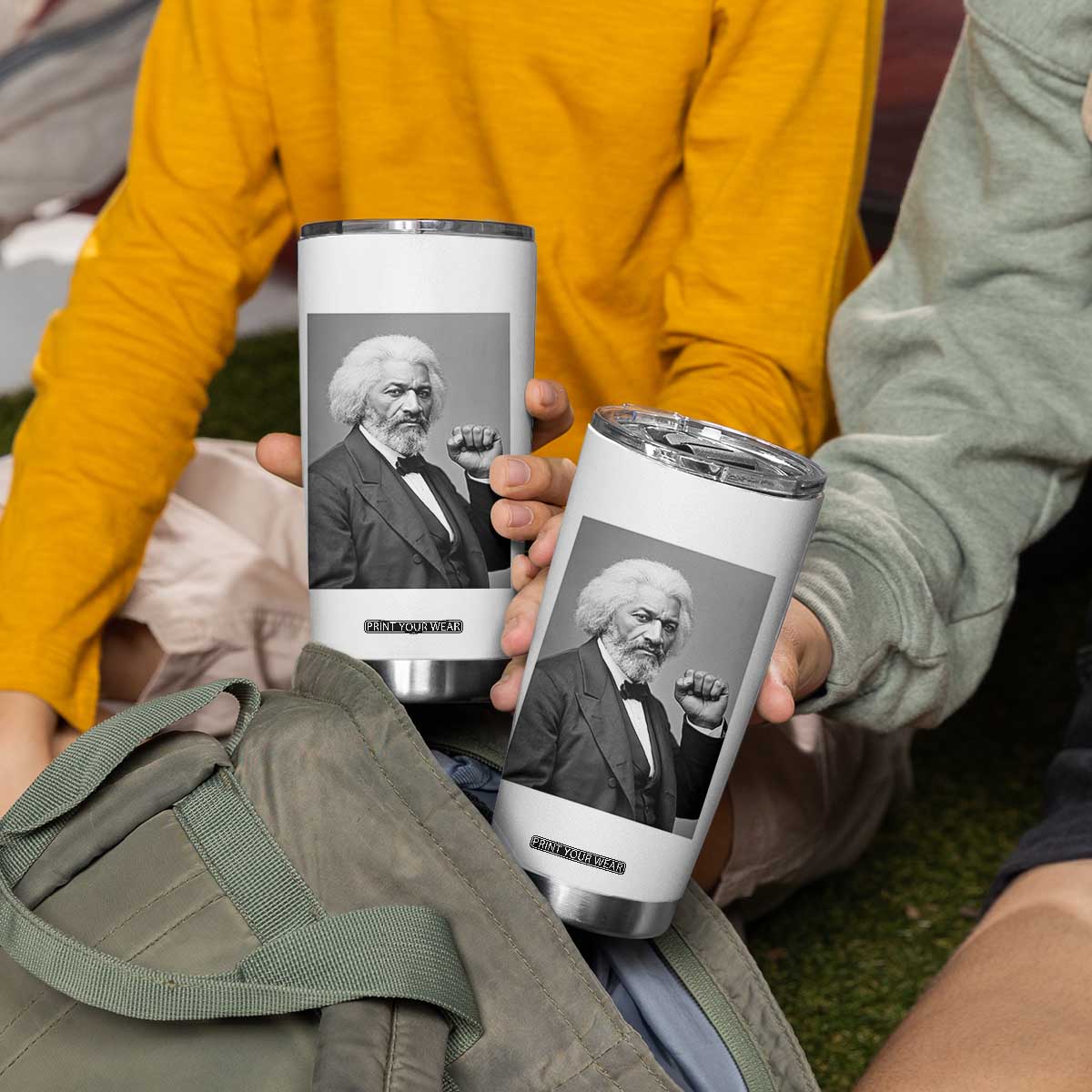 Strong Black History Leader Tumbler Cup Frederick Douglass Empowerment TS12 Print Your Wear