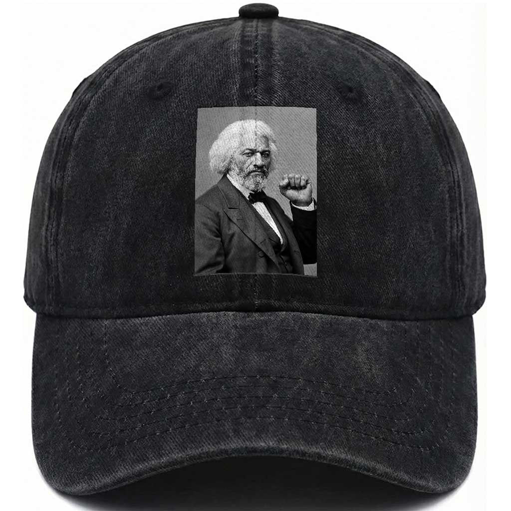 Strong Black History Leader Washed Cotton Baseball Cap Frederick Douglass Empowerment TS12 Print Your Wear