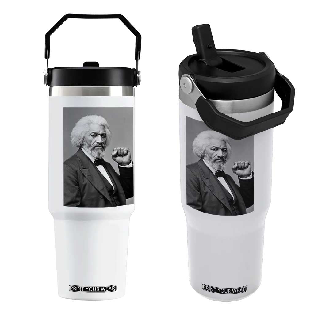Strong Black History Leader Flip Straw Tumbler Frederick Douglass Empowerment TS12 One Size: 30 oz White Print Your Wear