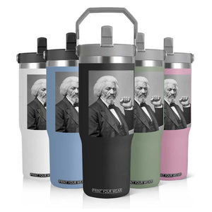Strong Black History Leader Flip Straw Tumbler Frederick Douglass Empowerment TS12 Print Your Wear