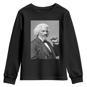 Strong Black History Leader Youth Sweatshirt Frederick Douglass Empowerment TS12 Black Print Your Wear
