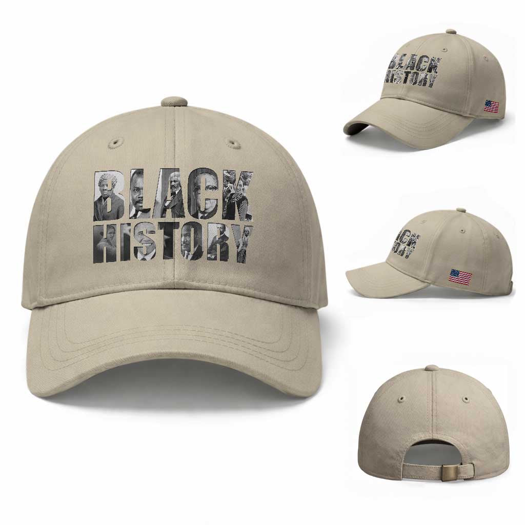African American Leaders Baseball Cap Black History Month Legends TS12 Baseball Cap Universal Fit Beige Print Your Wear