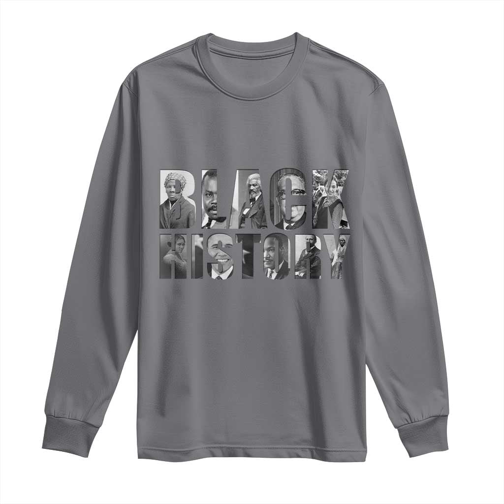 African American Leaders Long Sleeve Shirt Black History Month Legends TS12 Charcoal Print Your Wear