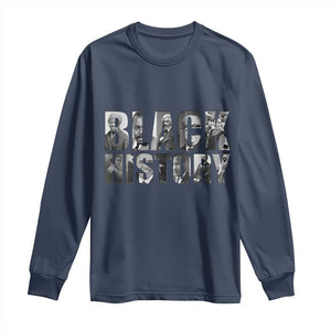 African American Leaders Long Sleeve Shirt Black History Month Legends TS12 Navy Print Your Wear