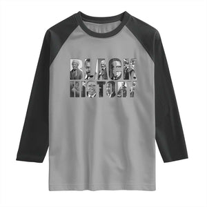African American Leaders Raglan Shirt Black History Month Legends TS12 Sport Gray Black Print Your Wear