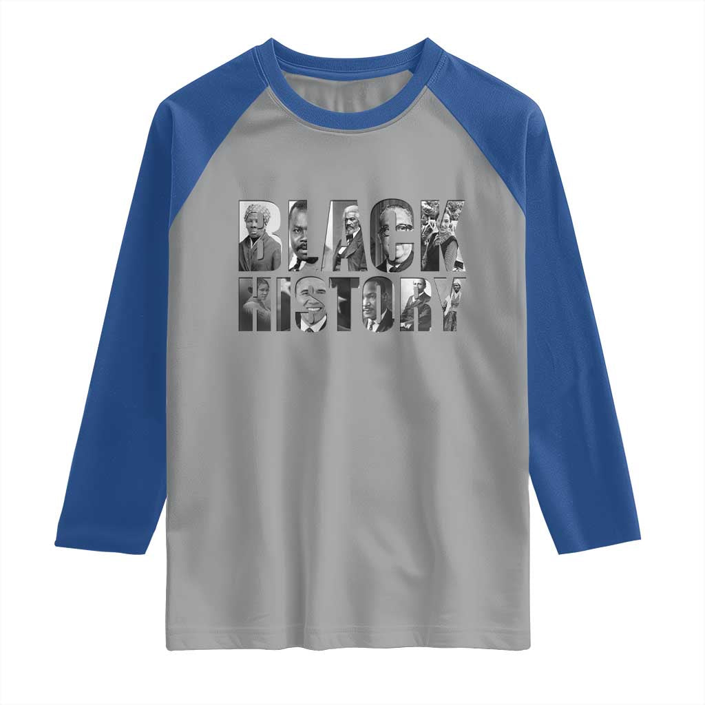 African American Leaders Raglan Shirt Black History Month Legends TS12 Sport Gray Royal Print Your Wear