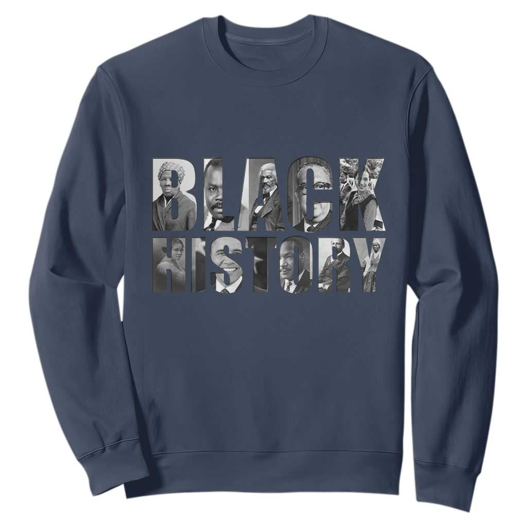 African American Leaders Sweatshirt Black History Month Legends TS12 Navy Print Your Wear