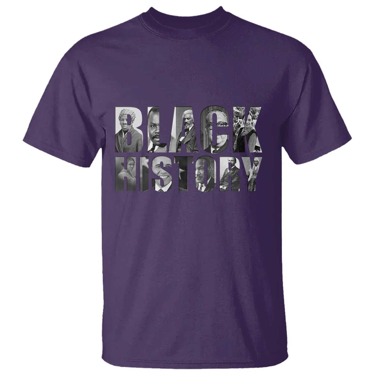 African American Leaders T Shirt Black History Month Legends TS12 Purple Print Your Wear