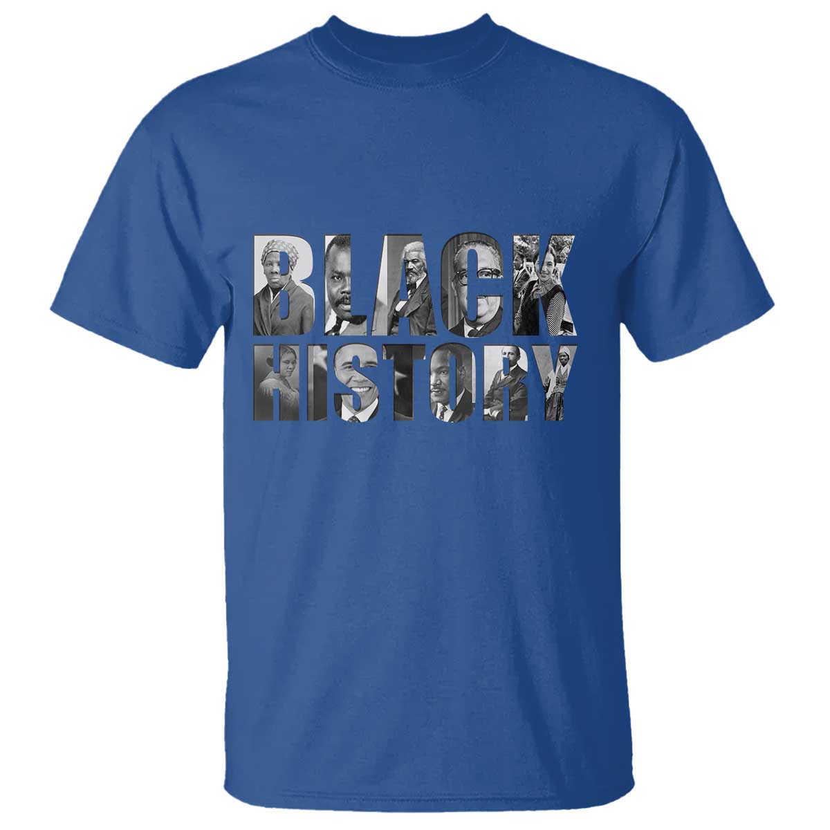 African American Leaders T Shirt Black History Month Legends TS12 Royal Blue Print Your Wear
