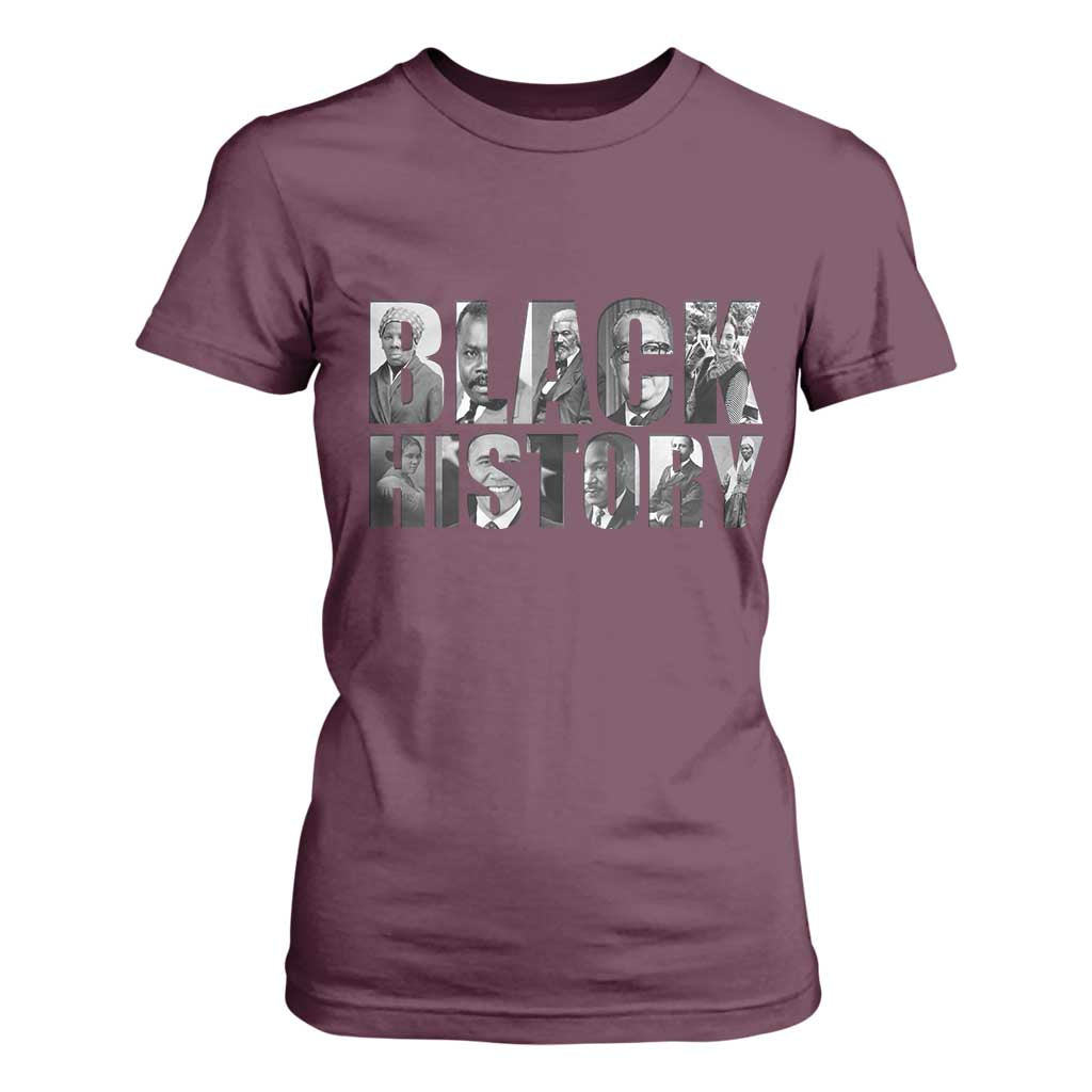 African American Leaders T Shirt For Women Black History Month Legends TS12 Maroon Print Your Wear