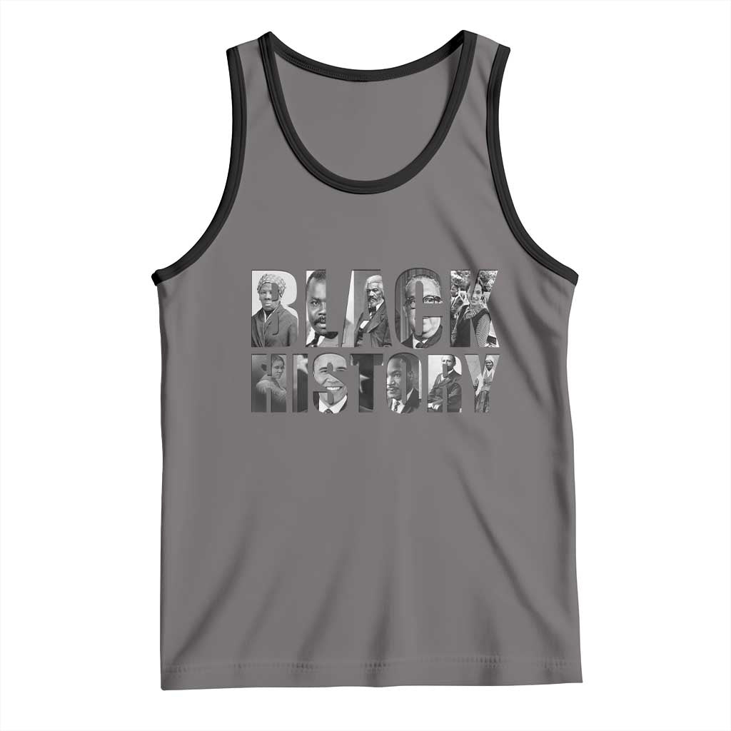 African American Leaders Tank Top Black History Month Legends TS12 Deep Heather Black Print Your Wear