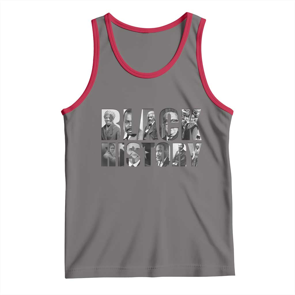 African American Leaders Tank Top Black History Month Legends TS12 Deep Heather Red Print Your Wear