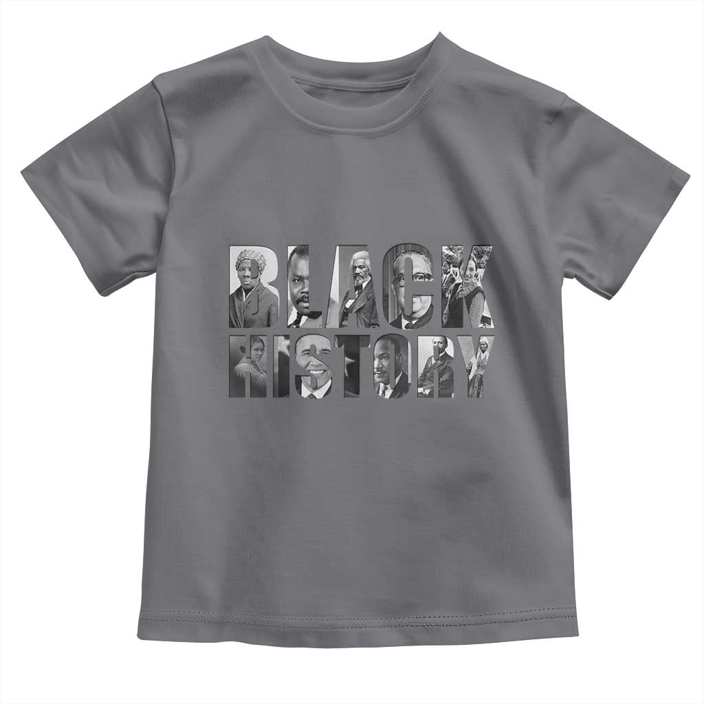 African American Leaders Toddler T Shirt Black History Month Legends TS12 Charcoal Print Your Wear