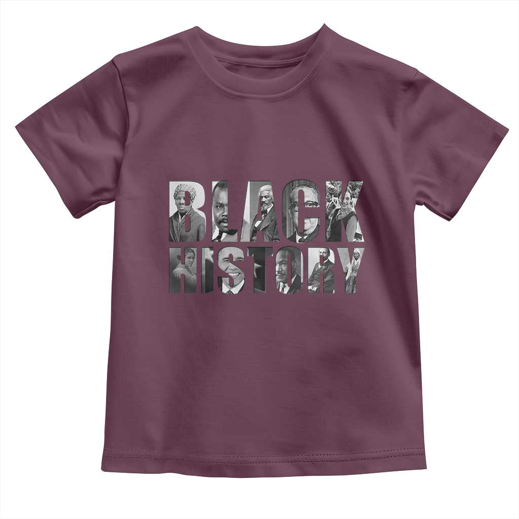 African American Leaders Toddler T Shirt Black History Month Legends TS12 Maroon Print Your Wear