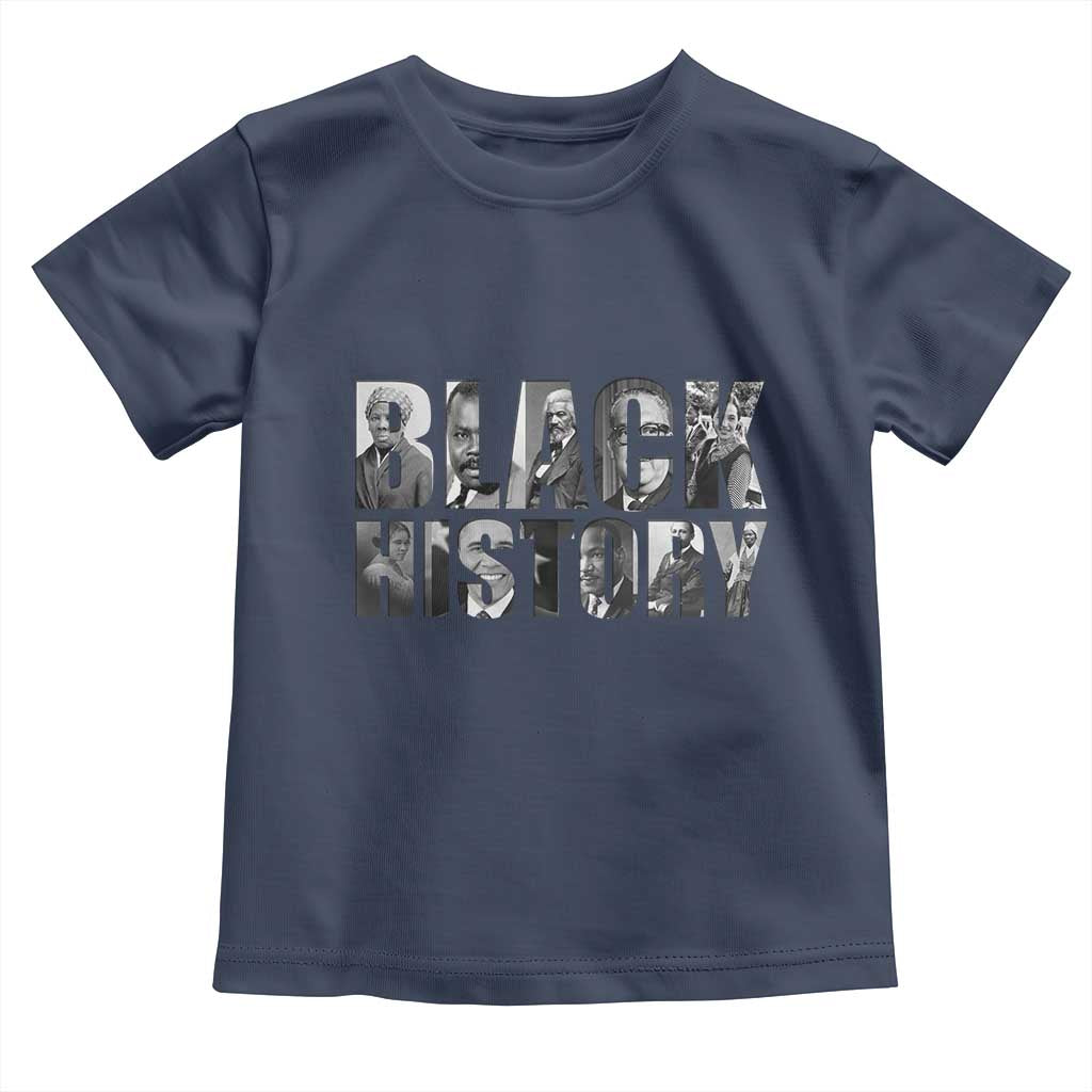 African American Leaders Toddler T Shirt Black History Month Legends TS12 Navy Print Your Wear