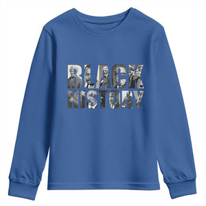 African American Leaders Youth Sweatshirt Black History Month Legends TS12 Royal Blue Print Your Wear