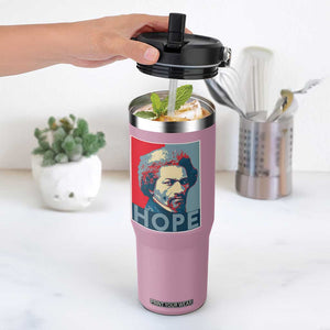 Frederick Douglass Hope Poster Flip Straw Tumbler African American Heritage TS12 One Size: 30 oz Light Pink Print Your Wear