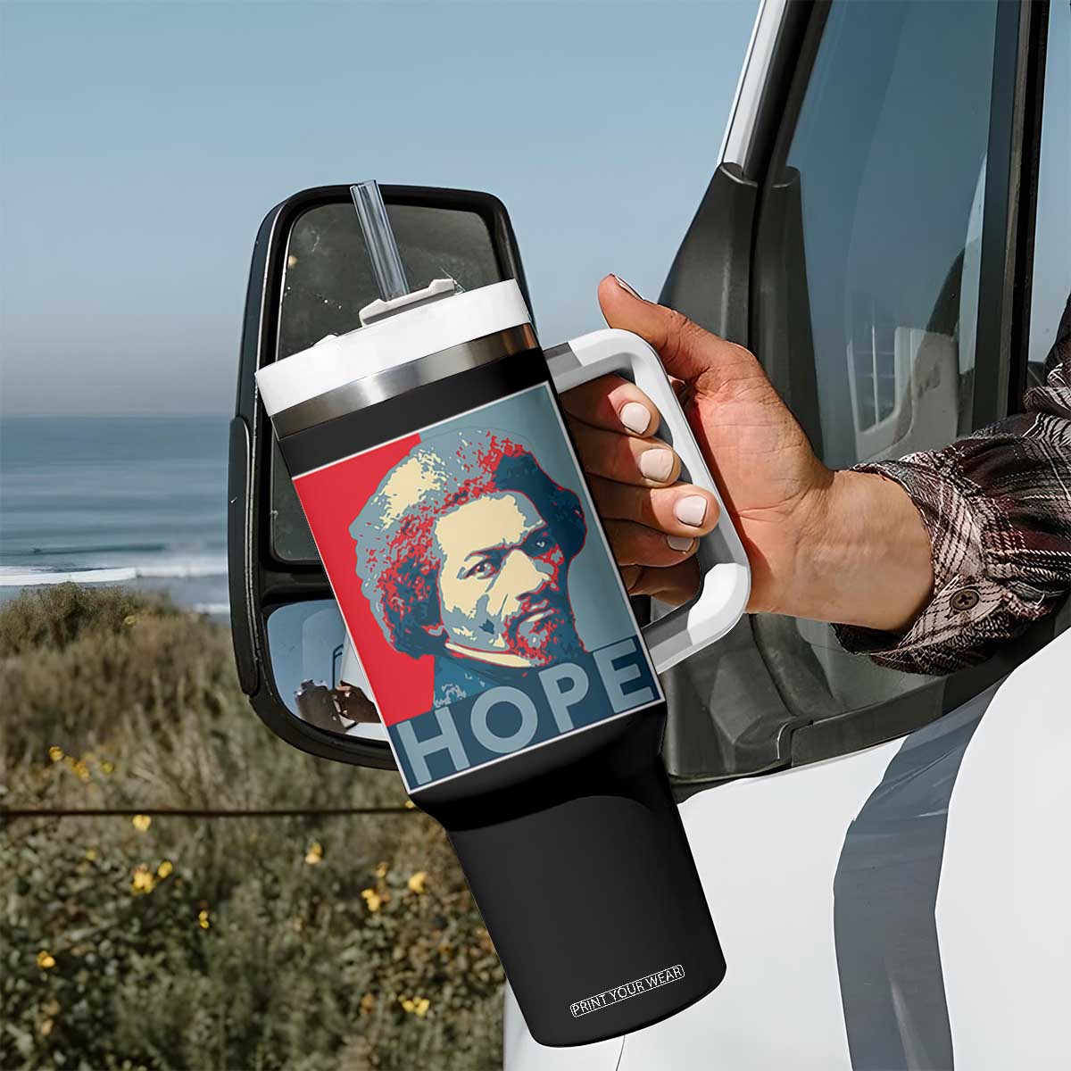Frederick Douglass Hope Poster Tumbler With Handle African American Heritage TS12 Print Your Wear