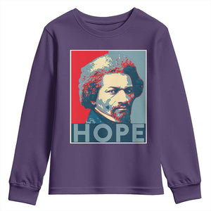 Frederick Douglass Hope Poster Youth Sweatshirt African American Heritage TS12 Purple Print Your Wear