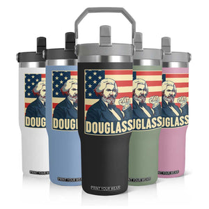 Frederick Douglass American Hero Flip Straw Tumbler Black History Month Gift TS12 Print Your Wear