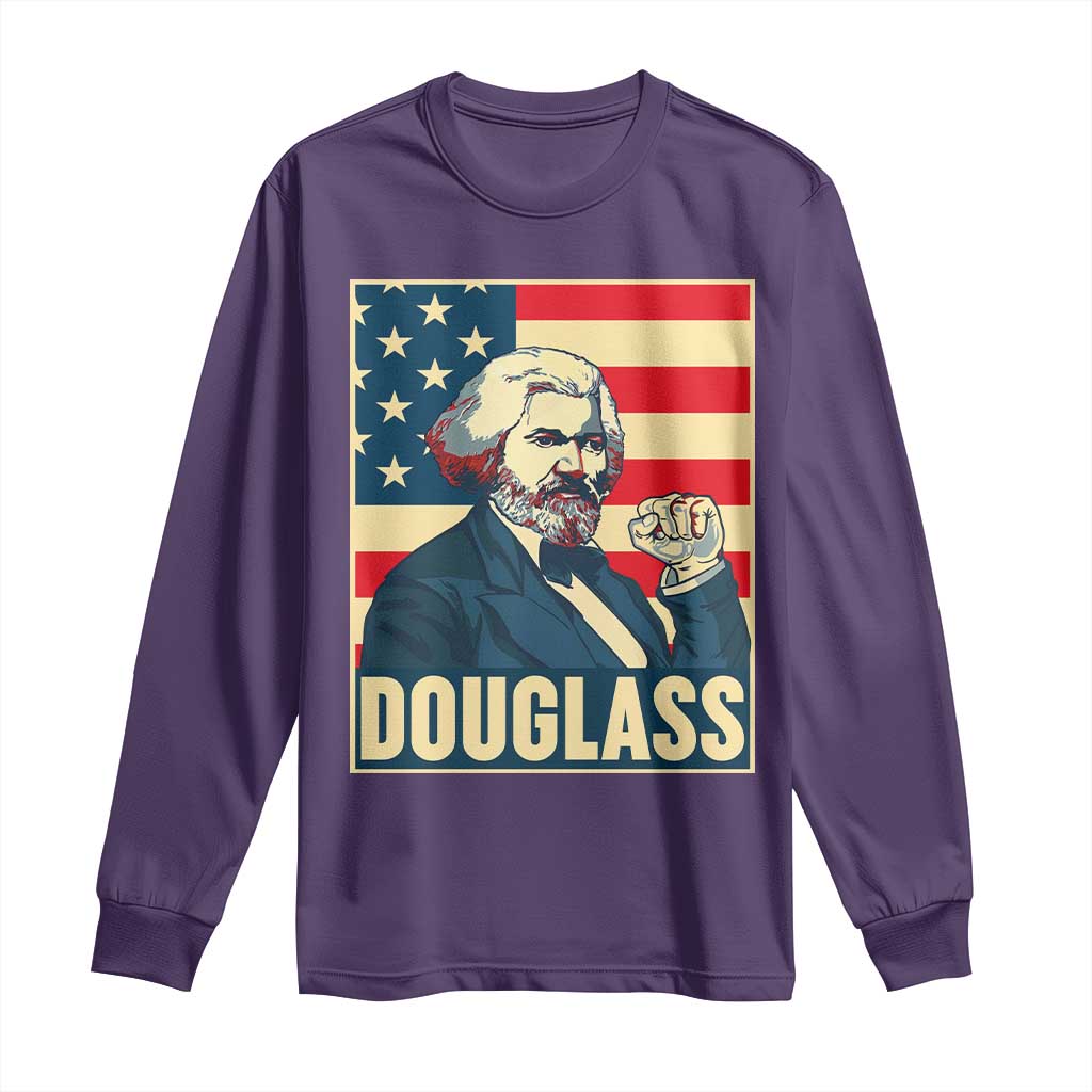 Frederick Douglass American Hero Long Sleeve Shirt Black History Month Gift TS12 Purple Print Your Wear