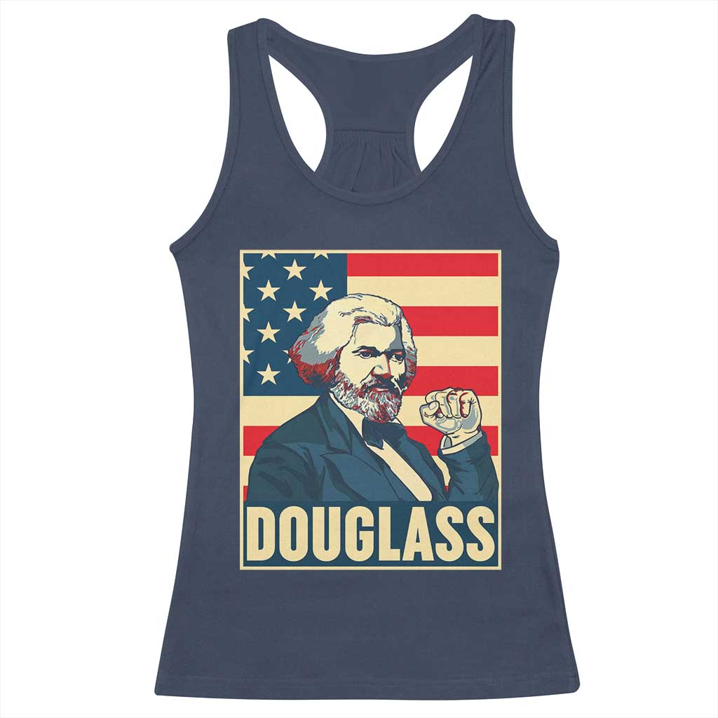 Frederick Douglass American Hero Racerback Tank Top Black History Month Gift TS12 Navy Print Your Wear