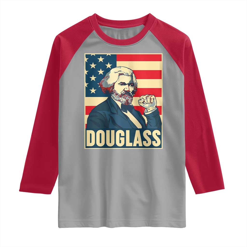 Frederick Douglass American Hero Raglan Shirt Black History Month Gift TS12 Sport Gray Red Print Your Wear
