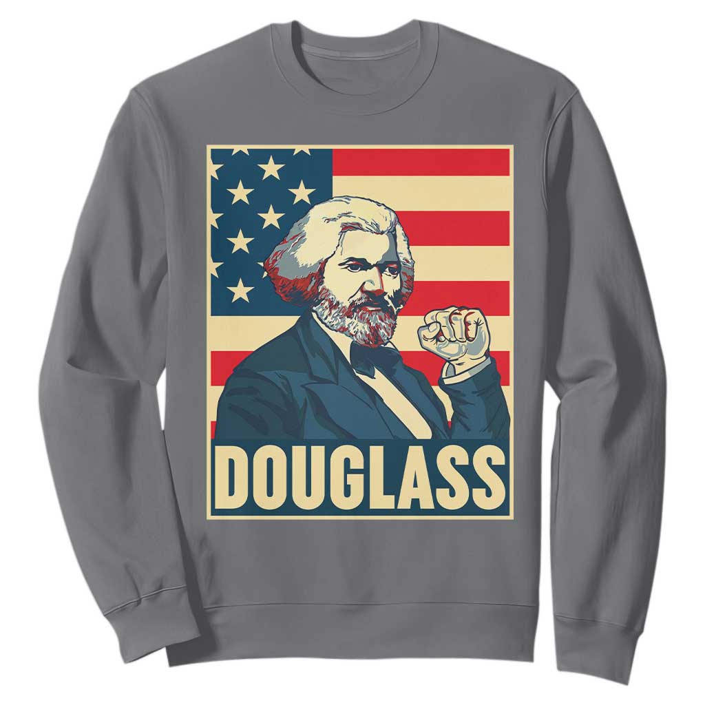 Frederick Douglass American Hero Sweatshirt Black History Month Gift TS12 Charcoal Print Your Wear
