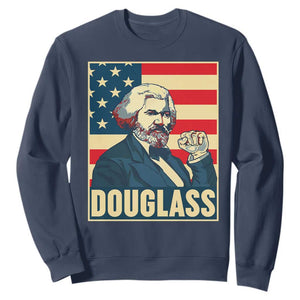 Frederick Douglass American Hero Sweatshirt Black History Month Gift TS12 Navy Print Your Wear
