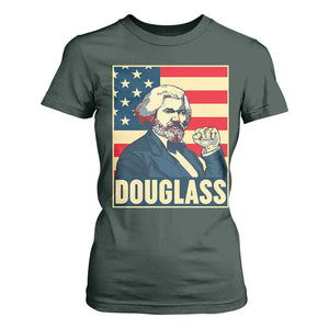 Frederick Douglass American Hero T Shirt For Women Black History Month Gift TS12 Dark Forest Green Print Your Wear