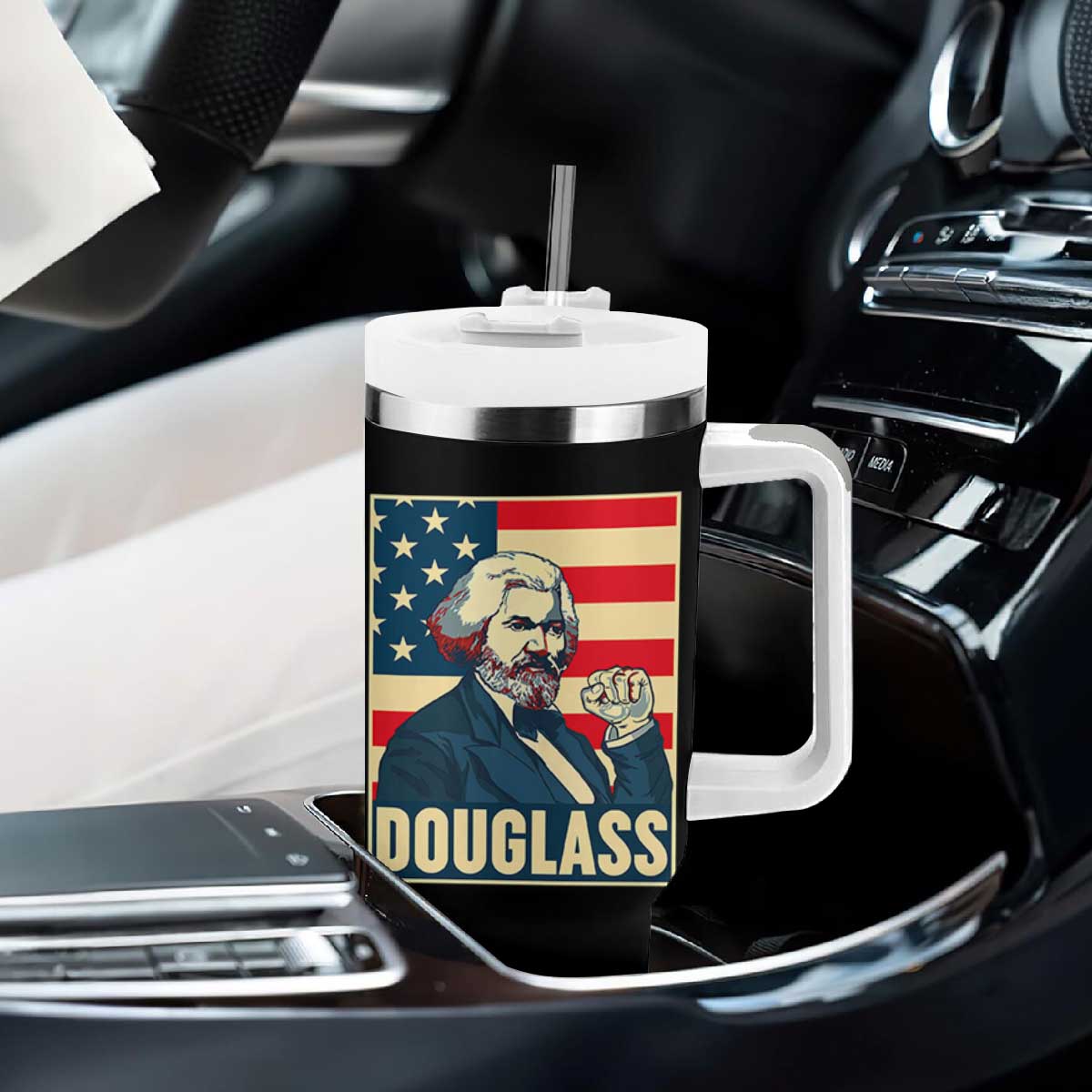 Frederick Douglass American Hero Tumbler With Handle Black History Month Gift TS12 Print Your Wear