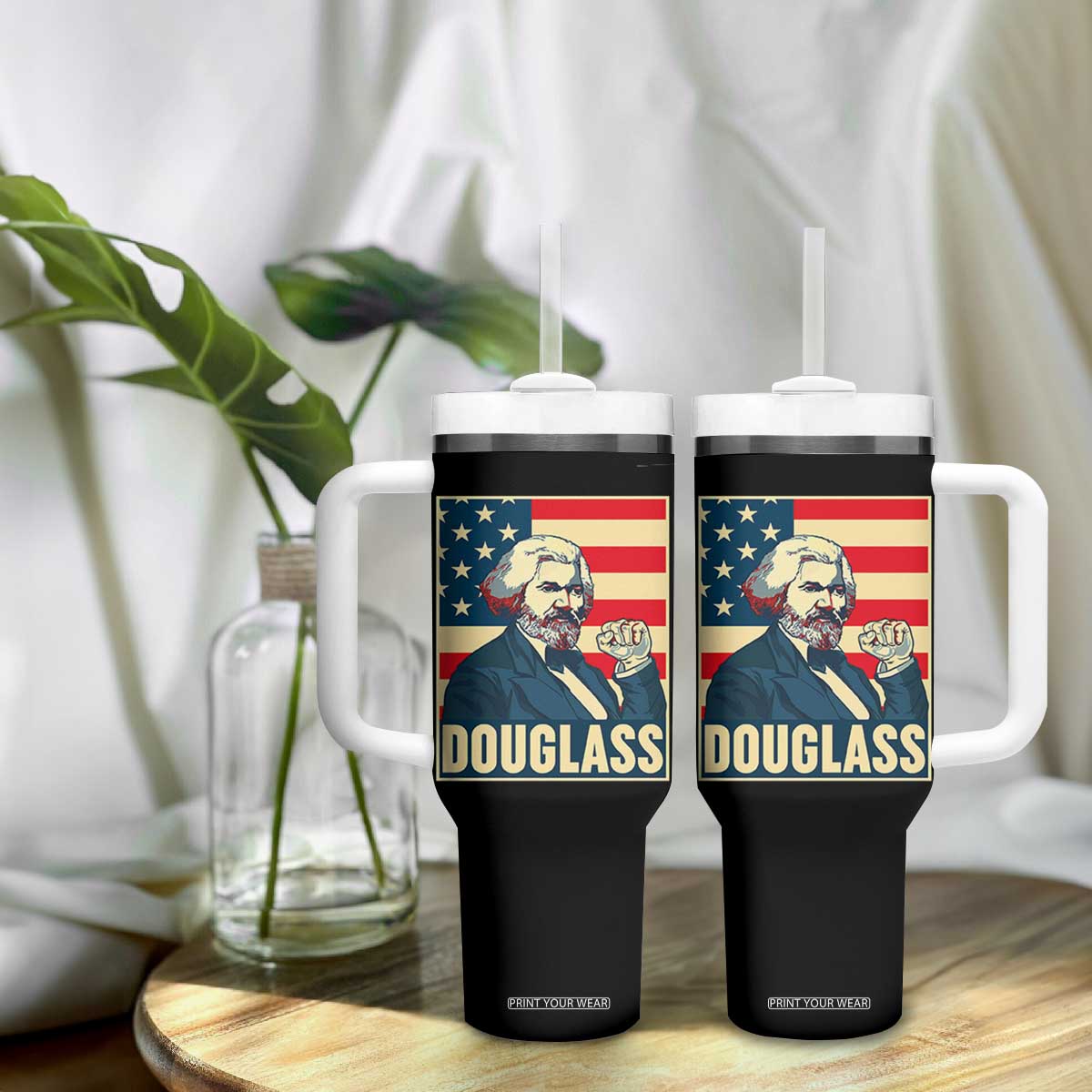 Frederick Douglass American Hero Tumbler With Handle Black History Month Gift TS12 Print Your Wear