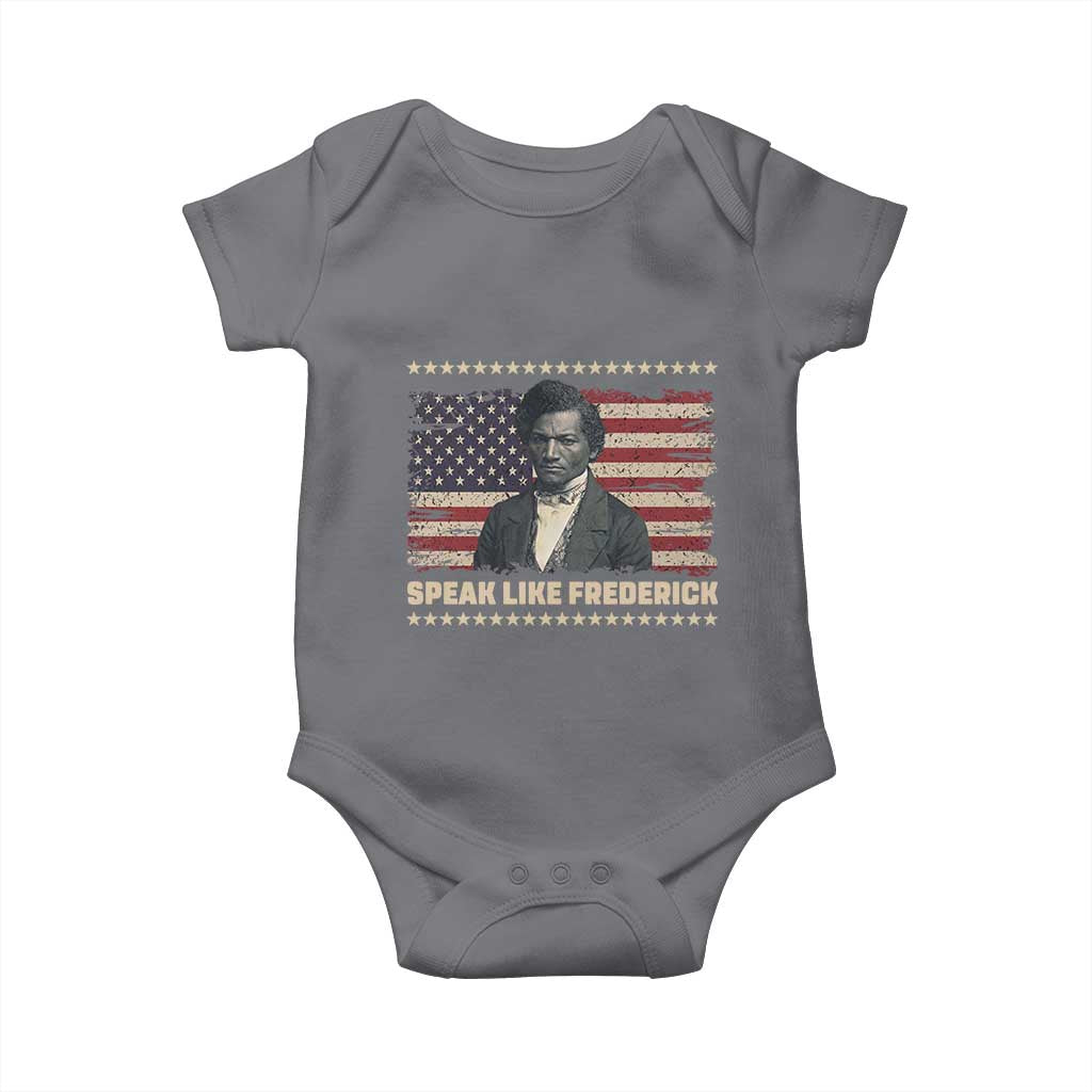 Speak Like Frederick Baby Onesie Black History Month Gift TS12 Charcoal Print Your Wear
