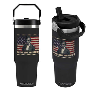 Speak Like Frederick Flip Straw Tumbler Black History Month Gift TS12 One Size: 30 oz Black Print Your Wear