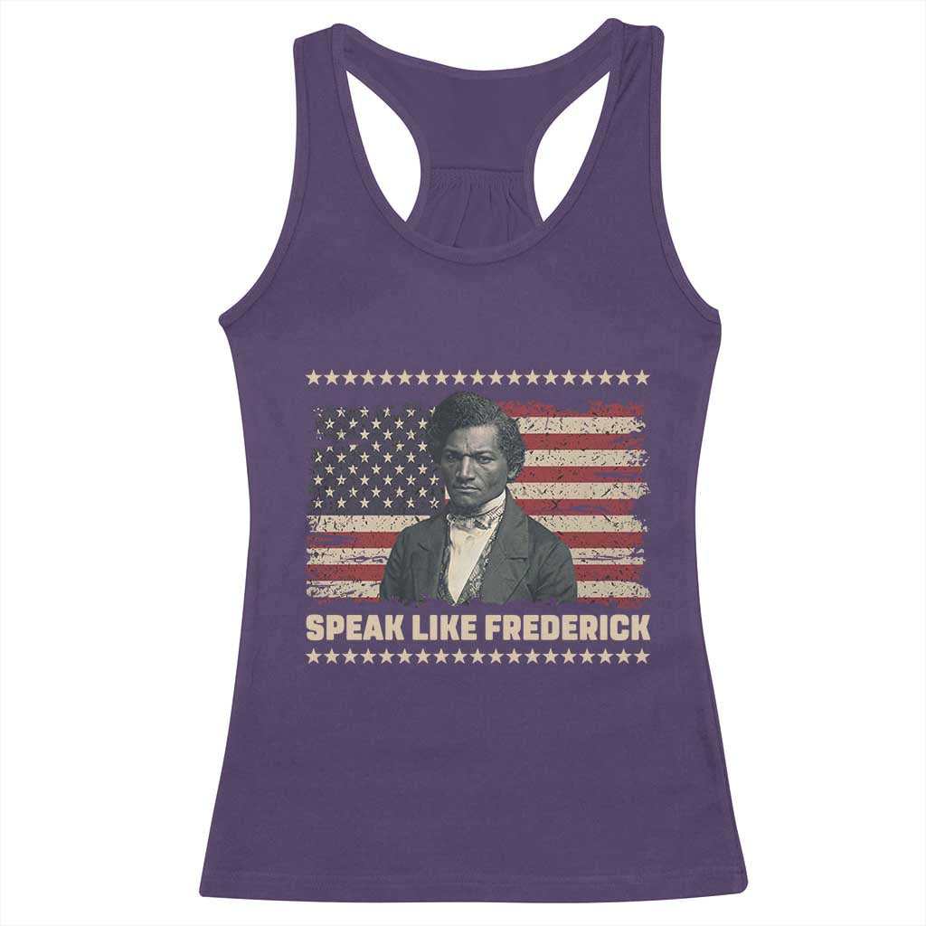Speak Like Frederick Racerback Tank Top Black History Month Gift TS12 Purple Print Your Wear