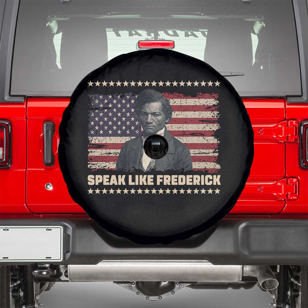 Speak Like Frederick Spare Tire Cover Black History Month Gift TS12 Black Print Your Wear