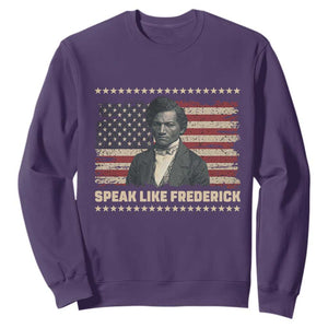 Speak Like Frederick Sweatshirt Black History Month Gift TS12 Purple Print Your Wear