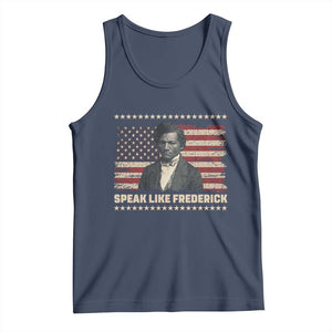 Speak Like Frederick Tank Top Black History Month Gift TS12 Navy Print Your Wear