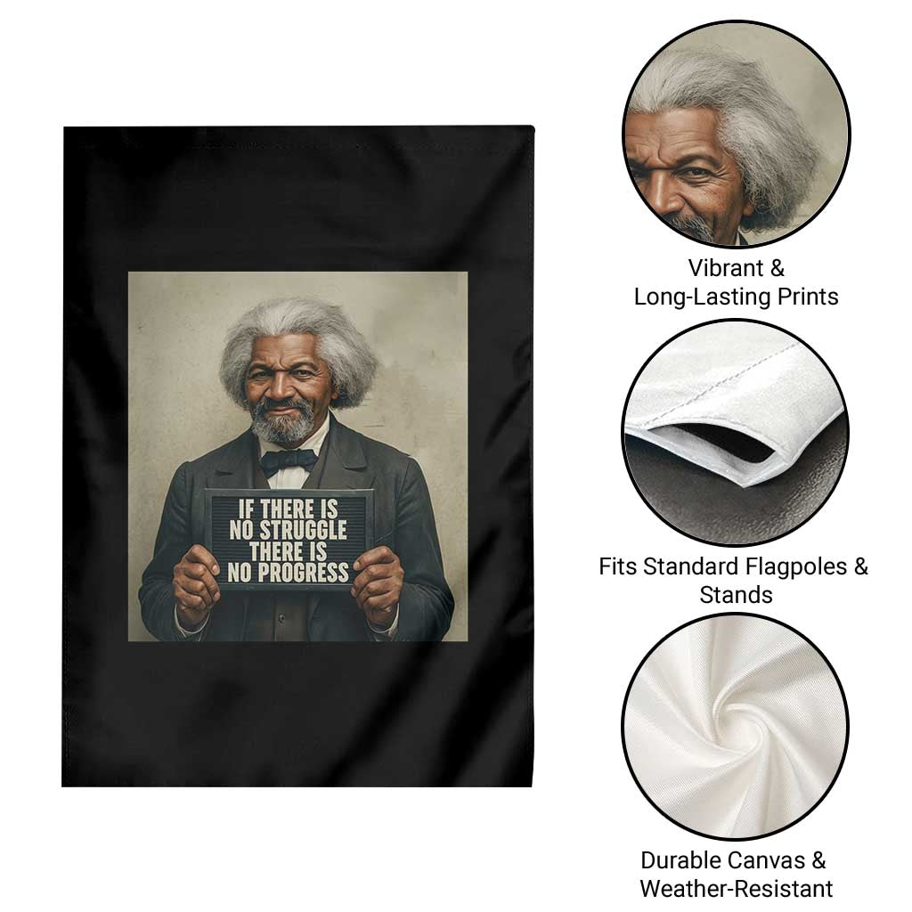 Frederick Douglass Quote Garden Flag If There Is No Struggle There Is No Progress TS12 Print Your Wear
